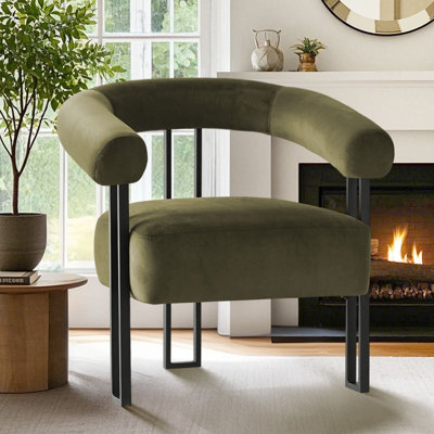 Fauteuil d'appoint moderne 3 po Kristinn