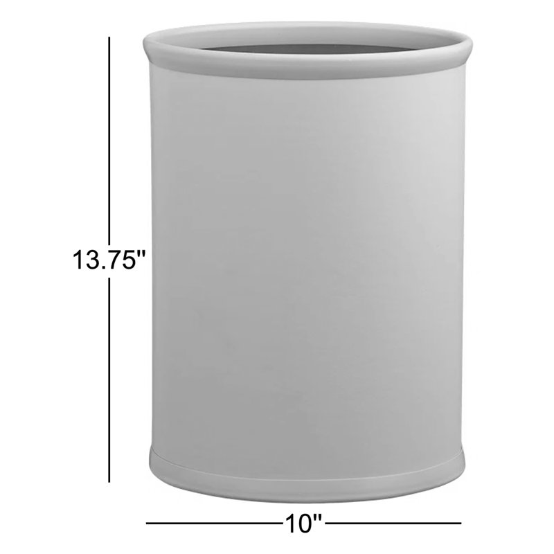 Jocelyn Open Waste Basket - 3.25 Gallons, White