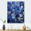 Art déco, carrelage bleu Elegance 1 - art mural abstrait en métal
