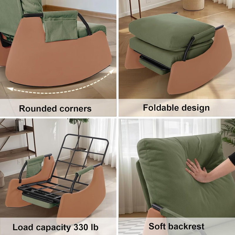 Solid Wood Rocking Chair, green