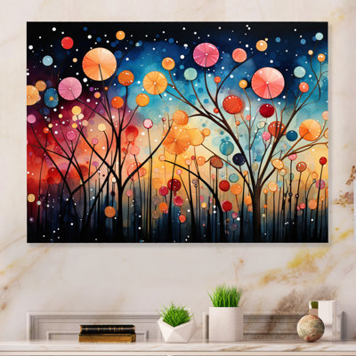 «Colorful Whimsical Wanderlust II - Abstract Collages», reproduction d'art en métal