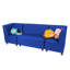 Ensemble de chaises de coin modulaires avec canapé, 3 pièces Kid Comfort - bleu-124164561