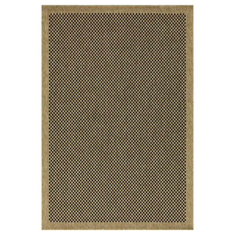 Stain Area Rug - 2.7 Ft. X 7.3 Jute/black, For Mobile Homes Polypropylene 2 7 In. 3 , , Home Use
