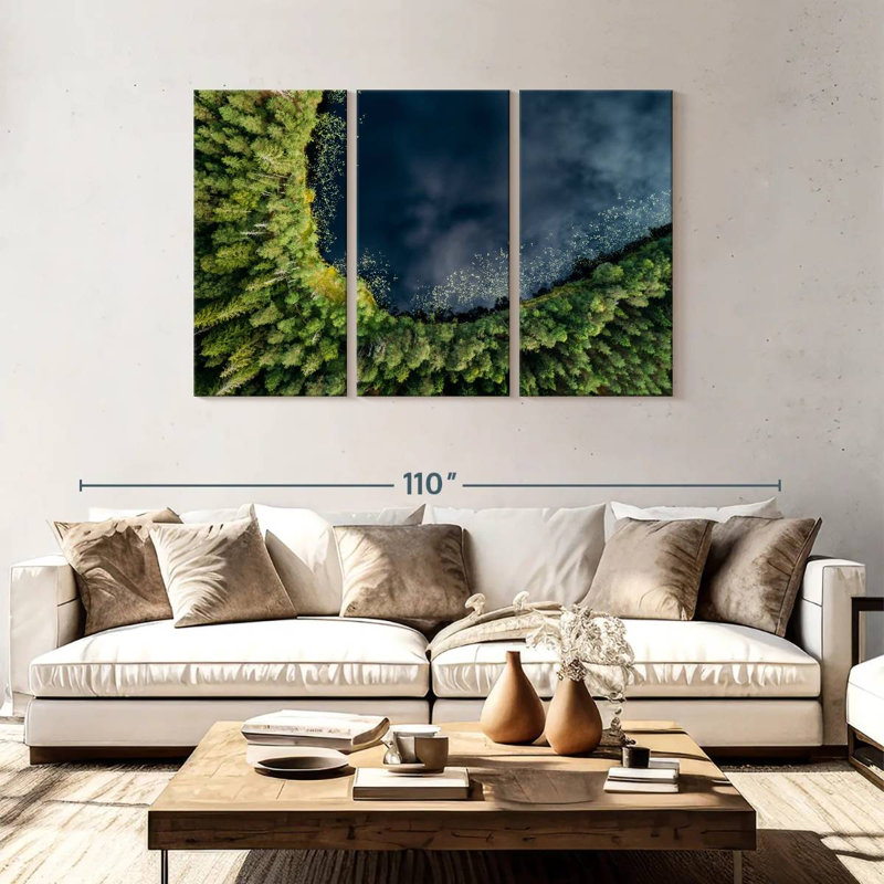 Nuuksio, lac et arbres, H 48 po x l 74 po