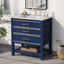 Ensemble de meuble-lavabo 30 po bleu / blanc avec deux tiroirs-2062490469