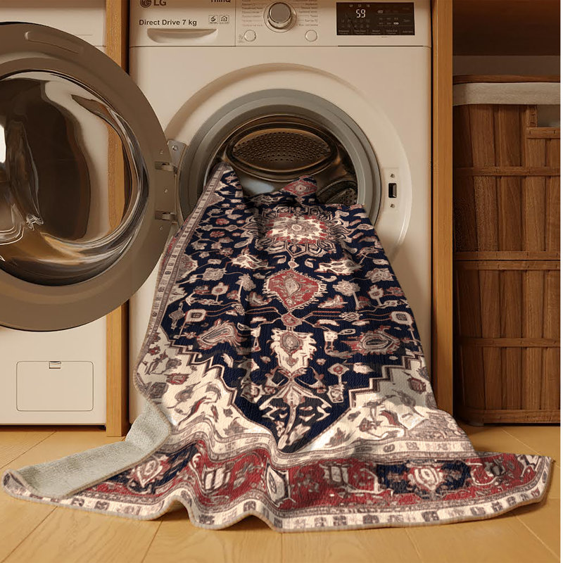 Tapis brun lavable à la machine, Rectangulaire 8 pi x 12 pi