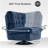 Antionett Modern Swivel Accent Chairs, Chenille Upholstered Wingback Leisure Sofa Chair-69073233