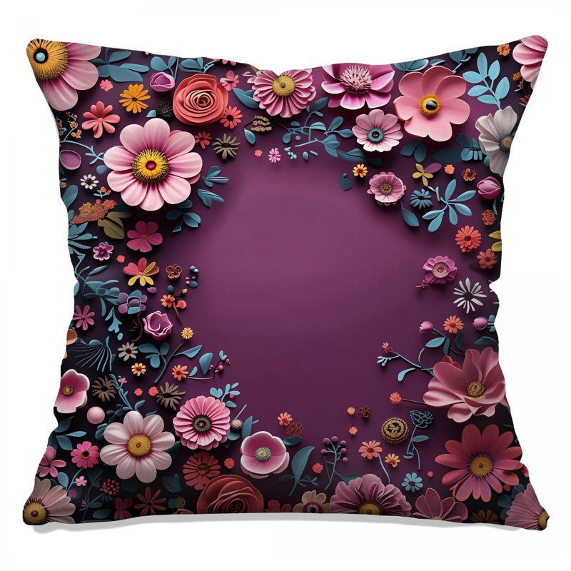Coussin Floral, 20 x 20 inches
