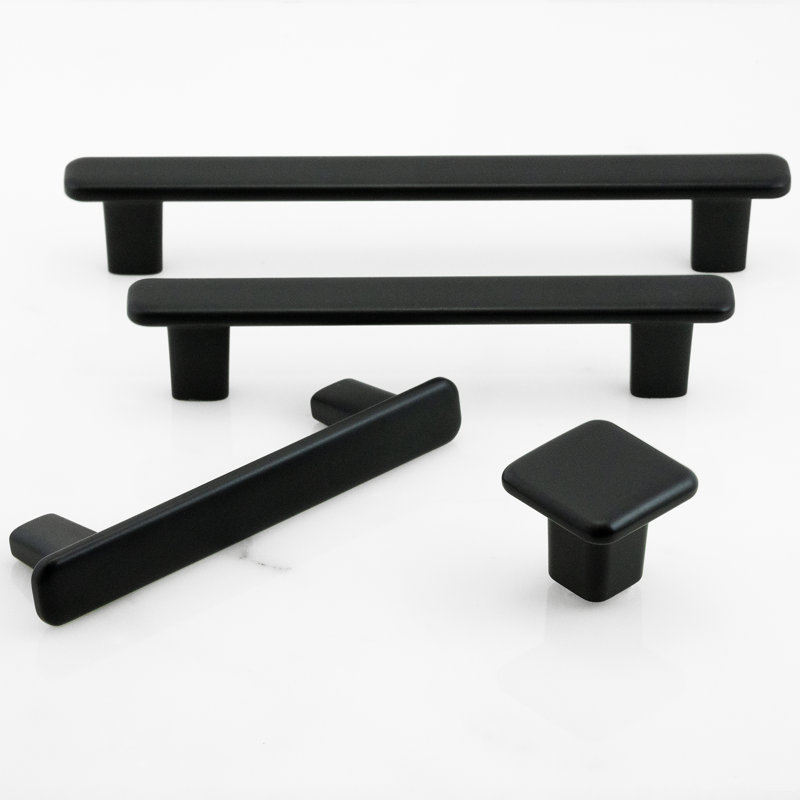 Poignée d'armoire rétronimaliste New Collection, Noir mat, 3"