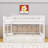Queen Over Queen Wooden Bunk Bed With Slats And Guardrails-724369243
