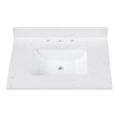 Cala 31'' Stone Single Bathroom Vanity Top with Sink