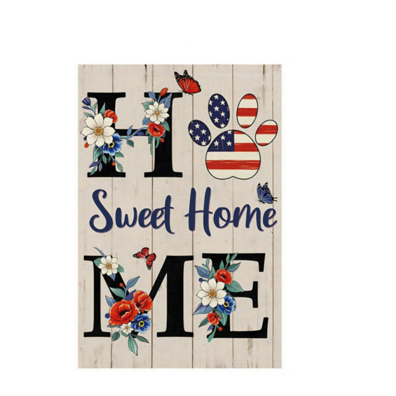Drapeau de la fête de l’indépendant 12 x 18 pouces, drapeau en tissu de polyester imprimé double face (mât et mât non inclus), A9