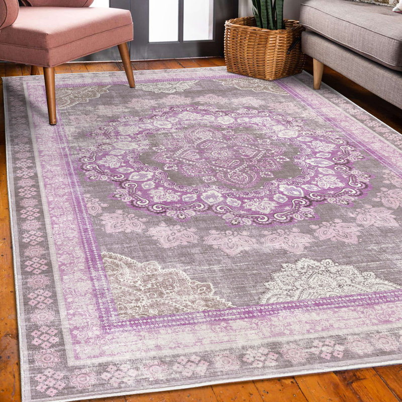 Tapis décoratif Mimke, Rectangle 4 pi x 5 pi 5 po