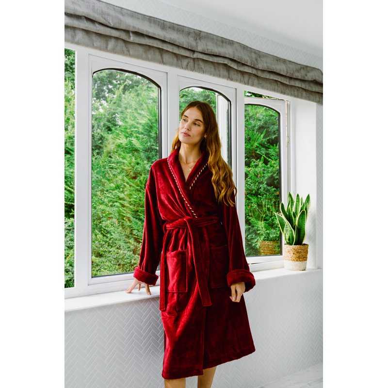 Mid-Calf Bathrobe with Pockets, 3XL