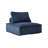 Vico Accent Chair, Armless Modular Design, Soft Blue Striped Polyester