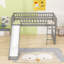 Lit mezzanine simple avec échelle et glissade-471905545
