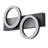 1-black white circular LED dimmable vanity light