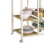 Chariot de cuisine avec deux tablettes et paniers grillagés pour la cuisine