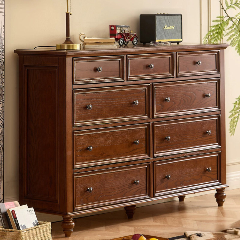 Buffet en bois de noyer massif, H 40,83 po x l 59,84 po x P 17,72 po