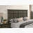 Traditional Queen Size Bed With Panel Style Headboard, Crown Molding, And Solid Wood Frame In Gray