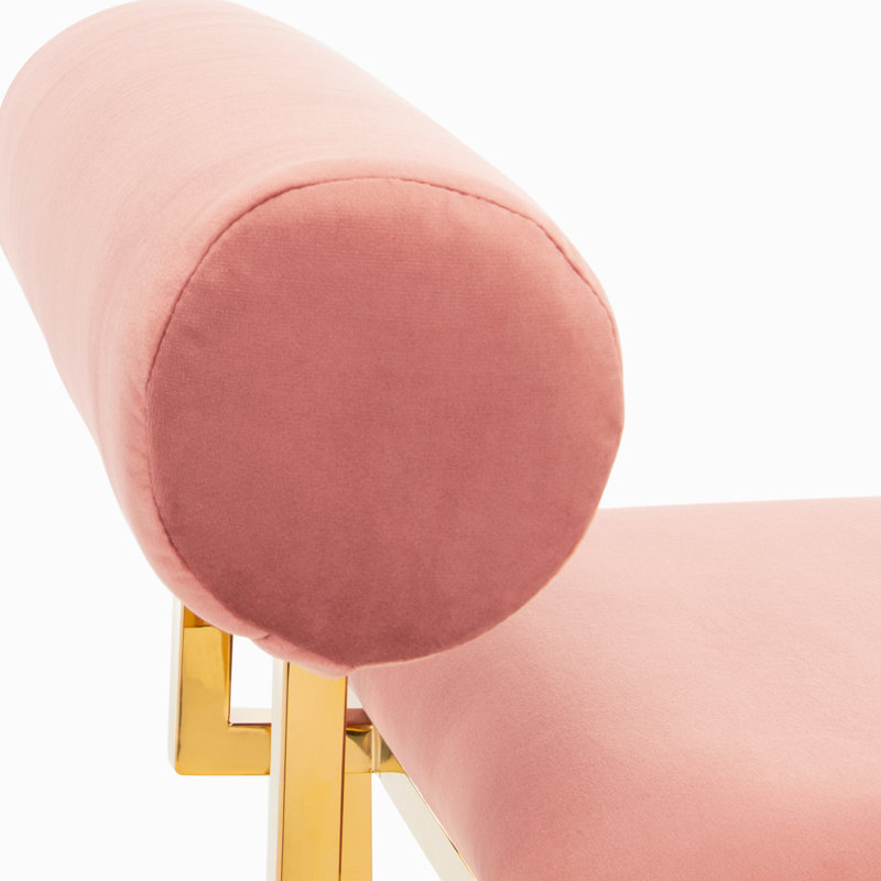 Banc rembourré Skye, Vieux rose