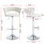 2 tabourets de bar, de couleur crème, base en métal avec hauteur réglable, siège en velours, pivotant pour une assise polyvalente et pratique dans différentes occasions-1593359142
