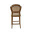  Tabouret de bar stationnaire en bois d'hévéa brun clair et naturel
