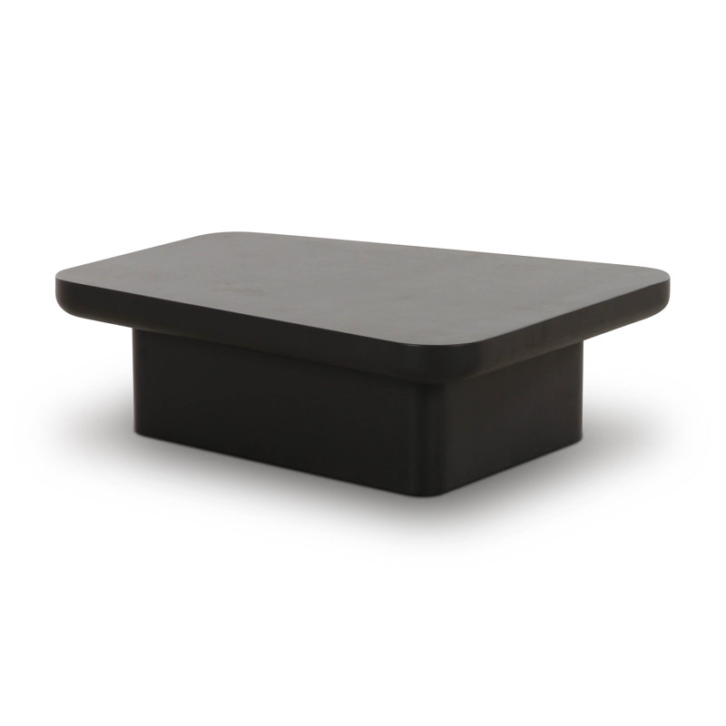 Rundle Black Small Coffee Table, 11.8" H x 38.6" L x 31.5" W