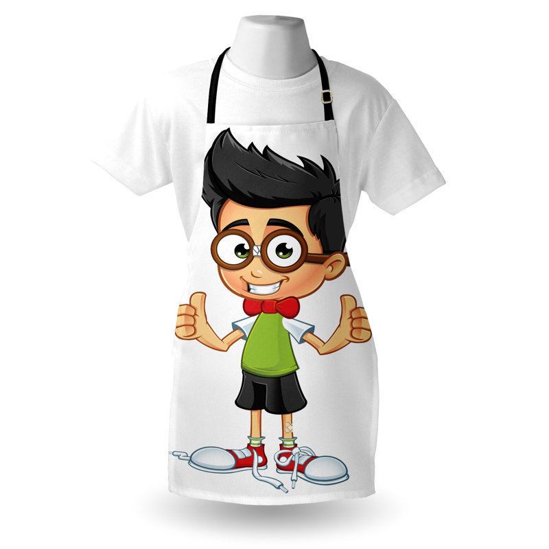 Multicolore Dakota Fields Nerd Tablier unisexe Happy Geek Boy