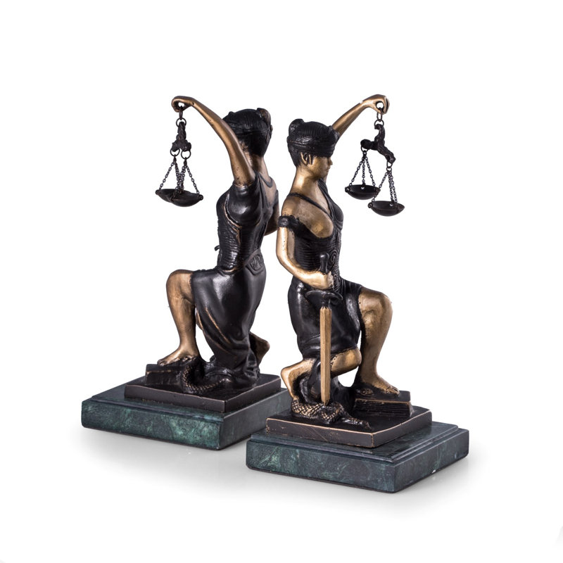 Traditional Metal Non-Skid Bookends