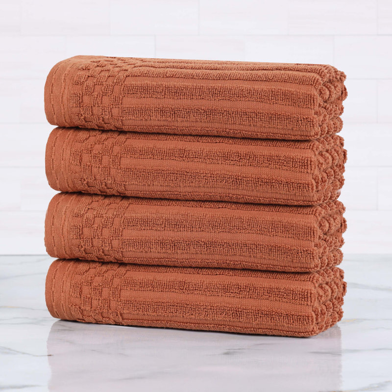 Collection de serviettes en coton Soho Spa, Rouille, Ensemble de 4 serviettes à main