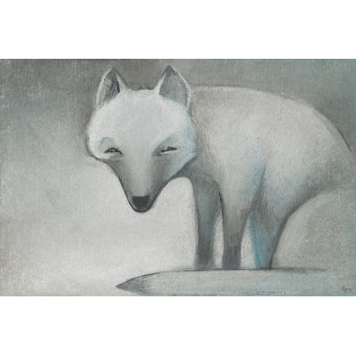Snow Fox 1 Piece Wrapped Canvas Painting