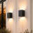 AureaCube Outdoor UP Down Wall Light, Modern Porch Light, 3000K Warm White