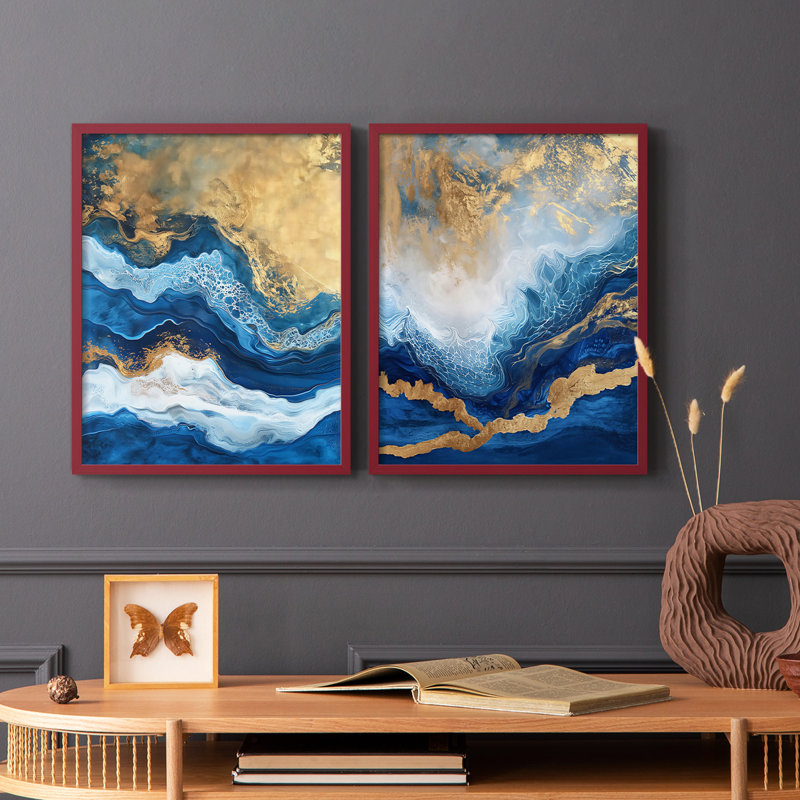 ABSTRACT Series CDXVIII - Reproduction encadrée de qualité supérieure - prête à être accrochée - aucun clou requis - aucun clou requis