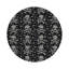 Crossbones Small Vegan Leather Round Pebble Placemat
