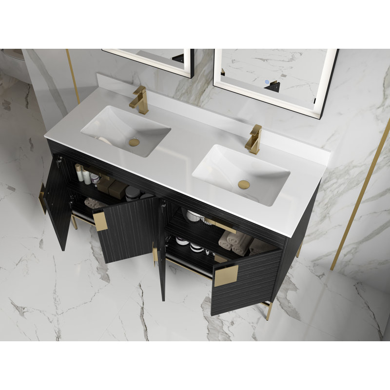 Ensemble de meuble-lavabo double 60 po Holmwith