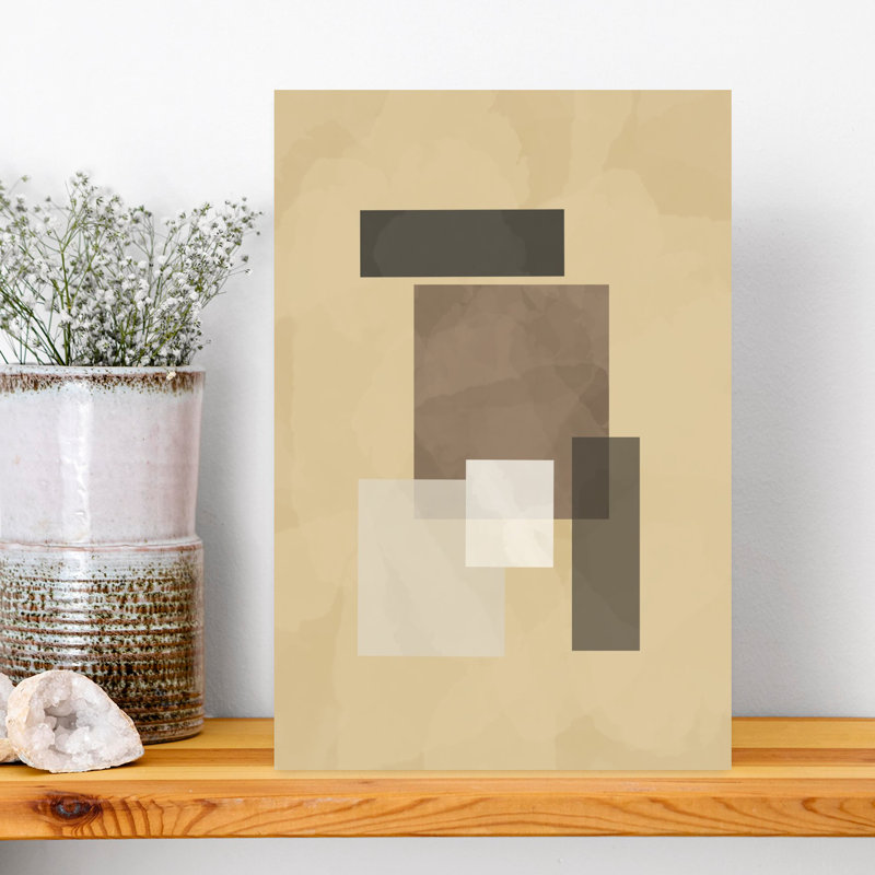 Geometry Art Earth Colors No 2 by Sannel Larson - Wrapped Canvas Print, 45.72 cm H x 30.48 cm W