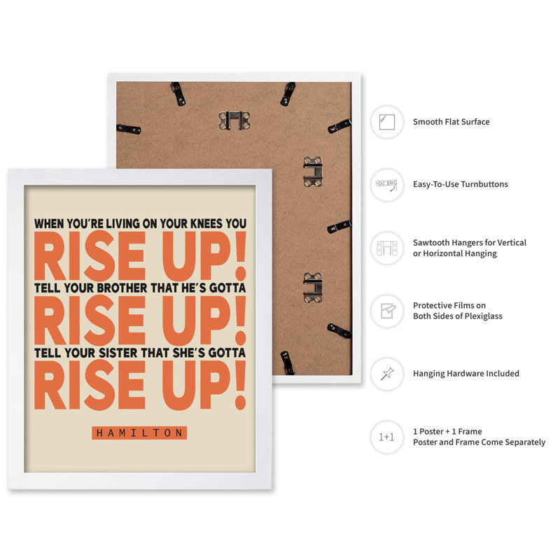 Rise Up, Poster, 24"H x 32"W, White Framed