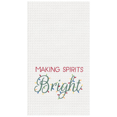 Serviette de cuisine Make Spirits Bright Waffle Weave