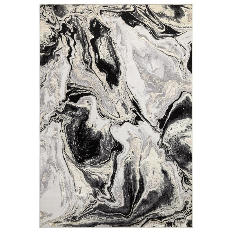 Allyce Abstract Indoor / Outdoor Area Rug, Rectangle 80 x 150cm