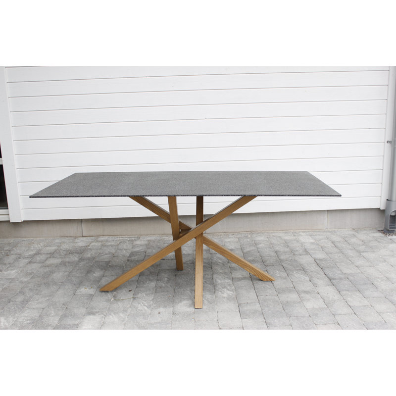 Chelsey Glass Top Dining Table, Oak