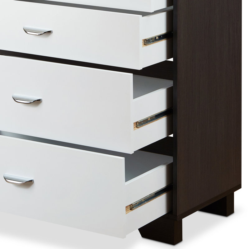 Commode à finition blanche et espresso Eloy