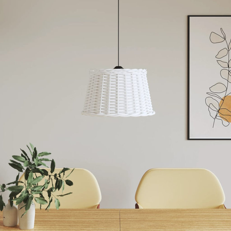 Chira Pendant Shade, White, 28cm H x 45cm W x 45cm D