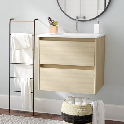 Durazo 23.8'' Single Bathroom Vanity with Ceramic Top