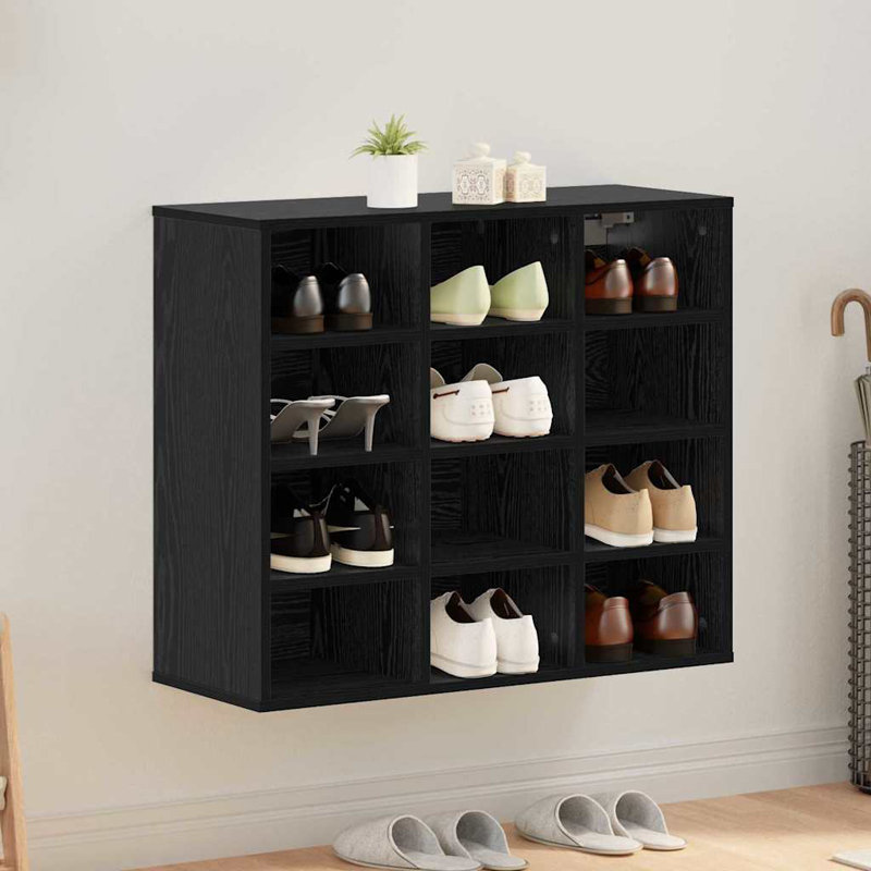 Shoe Cabinet, Black Oak
