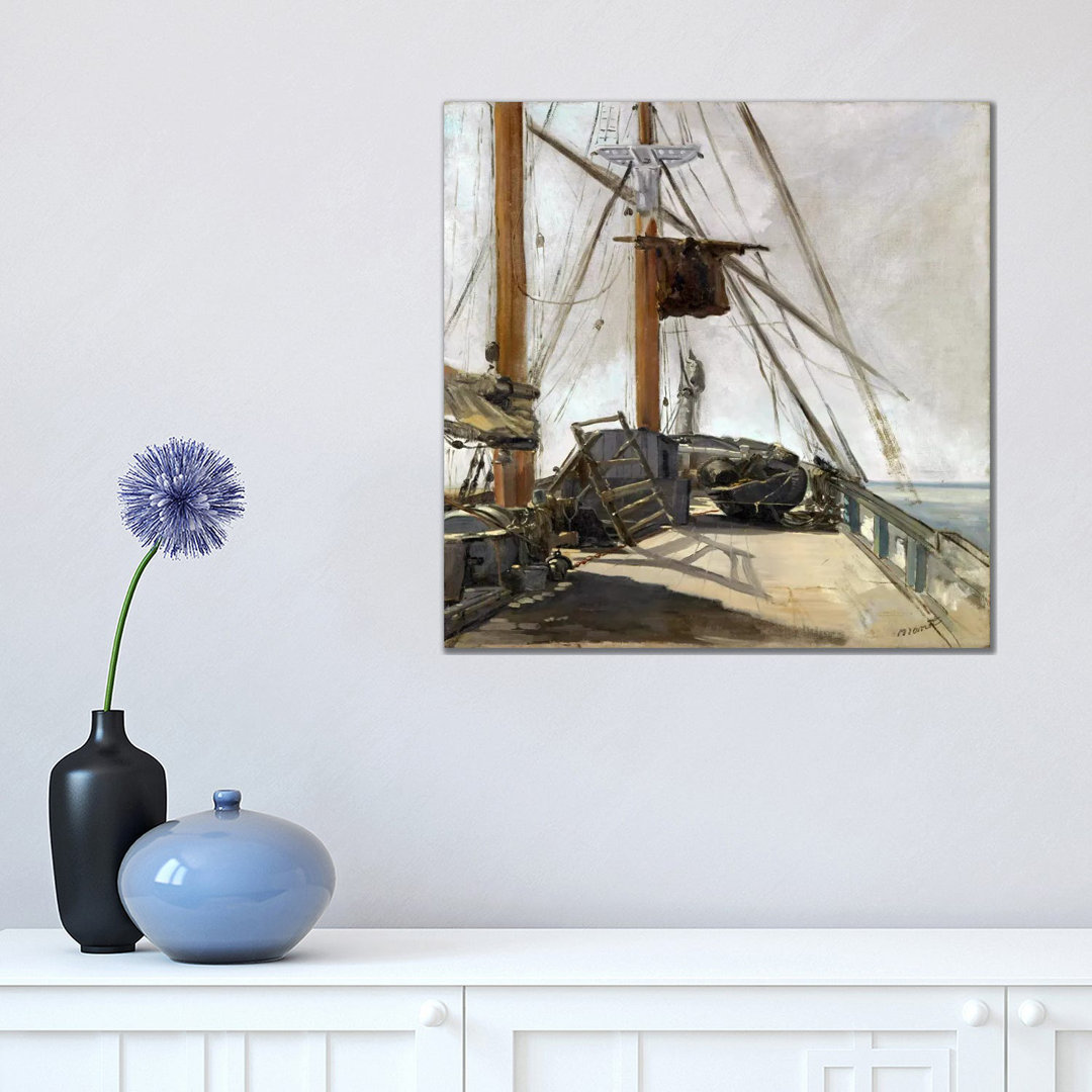 The Ship's Deck by Edouard Manet - Wrapped Canvas Painting