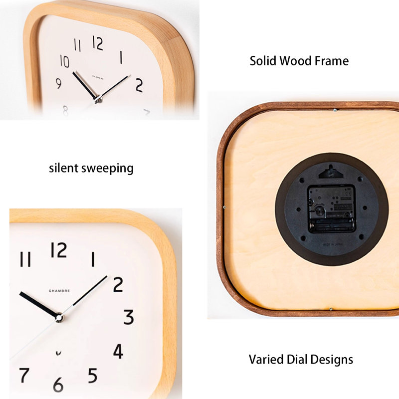 Solid Wood Analogue Wall Clock