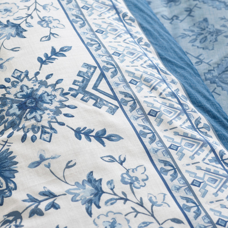 Zoukara Floral Reversible Duvet Cover Set, King