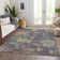 Machine Washable Indoor/Outdoor Cicel ACN1108 Blue Rug