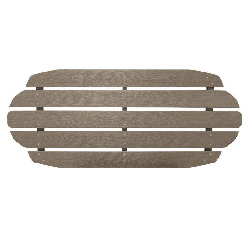 Table basse en plastique Kimber, Brun bois